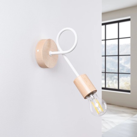 Wall light Laramo, white