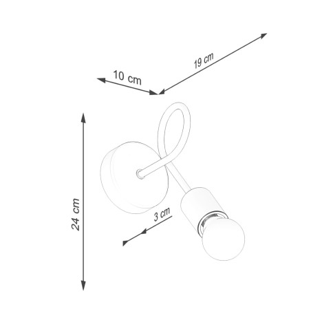 Wall light Laramo, black