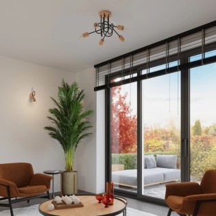 Wall light Laramo, black