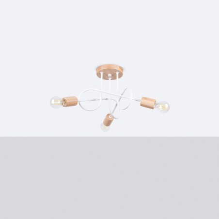 Pendant light Laramo, white, 3 lights