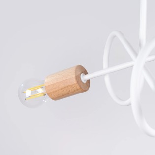 Pendant light Laramo, white, 3 lights