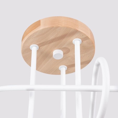 Pendant light Laramo, white, 3 lights