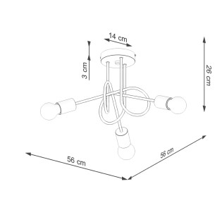 Pendant light Laramo, white, 3 lights