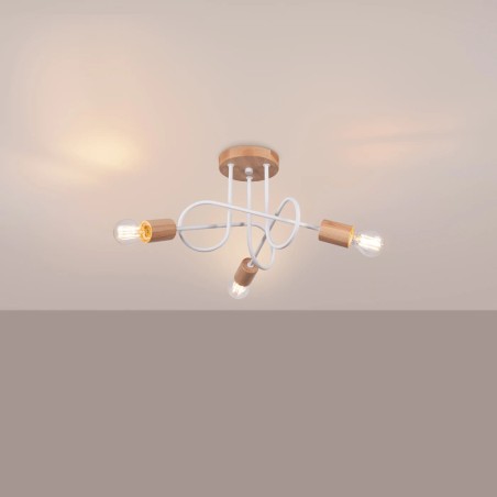 Pendant light Laramo, white, 3 lights