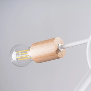 Pendant light Laramo, white, 5 lights