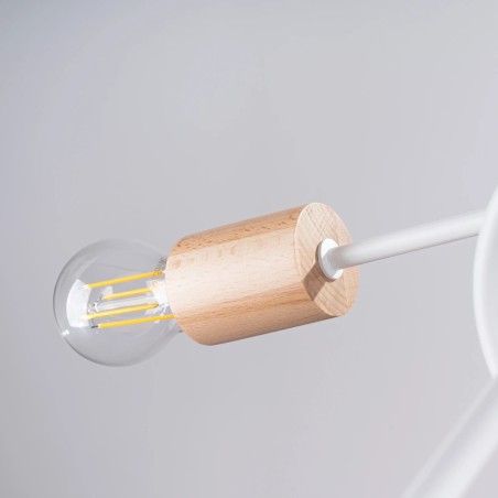 Pendant light Laramo, white, 5 lights