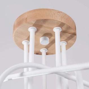 Pendant light Laramo, white, 5 lights