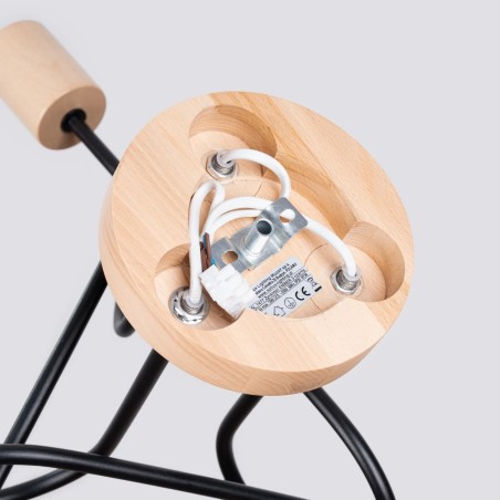 Pendant light Laramo, black, 3 lights