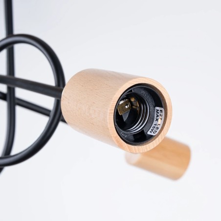 Pendant light Laramo, black, 3 lights