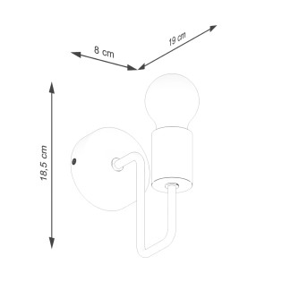 Wall light Zano, black