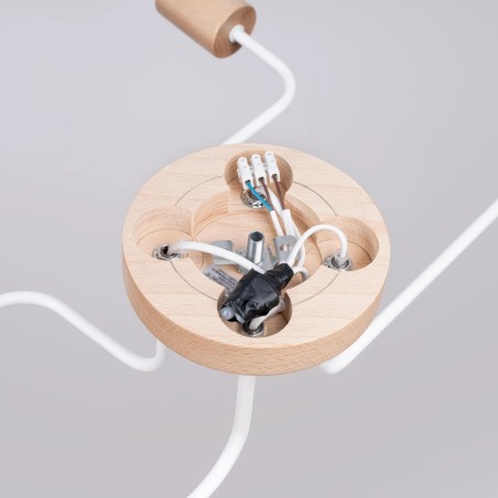 Pendant light Zano, white, 4 lights