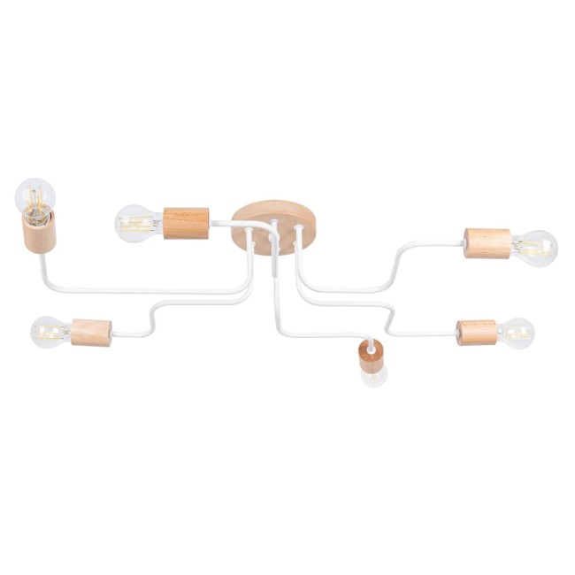 Pendant light Zano, white, 6 lights