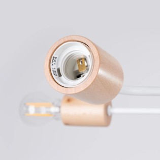 Pendant light Zano, white, 6 lights