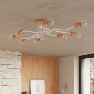 Pendant light Zano, white, 8 lights