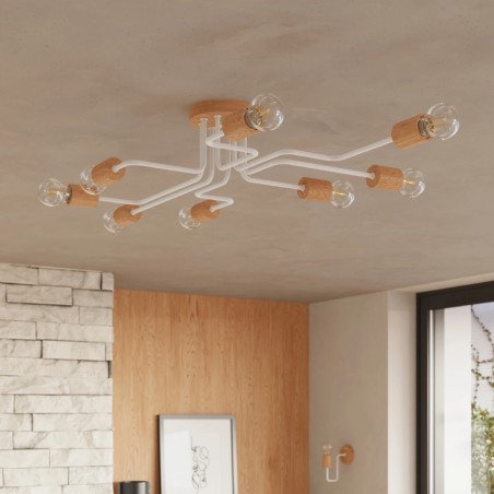 Pendant light Zano, white, 8 lights