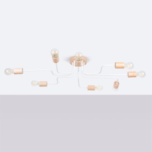 Pendant light Zano, white, 8 lights
