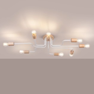 Pendant light Zano, white, 8 lights