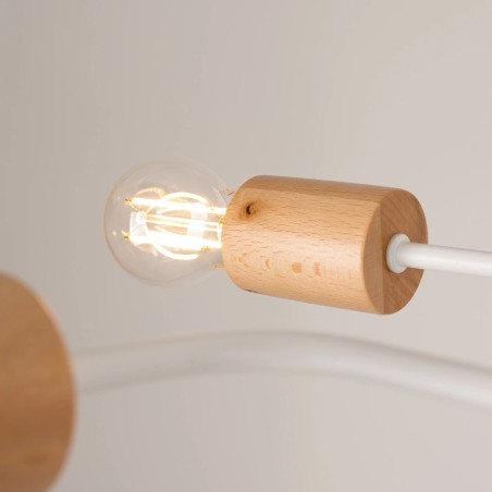 Pendant light Zano, white, 8 lights