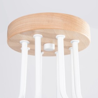 Pendant light Zano, white, 8 lights