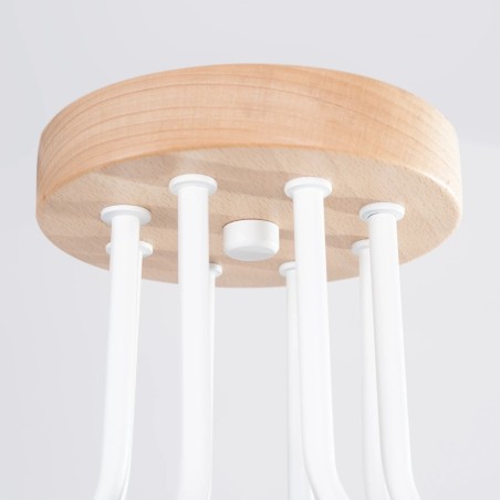 Pendant light Zano, white, 8 lights