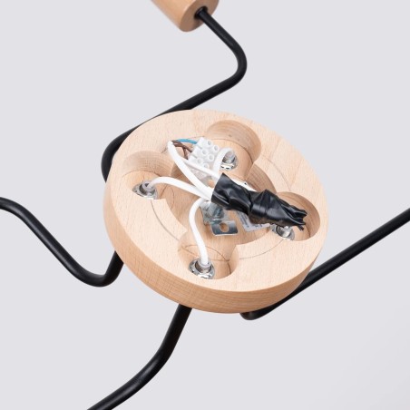 Pendant light Zano, black, 4 lights