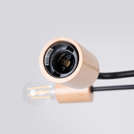 Pendant light Zano, black, 4 lights