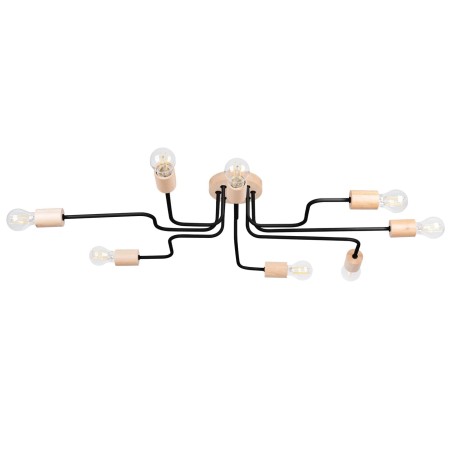 Pendant light Zano, black, 8 lights