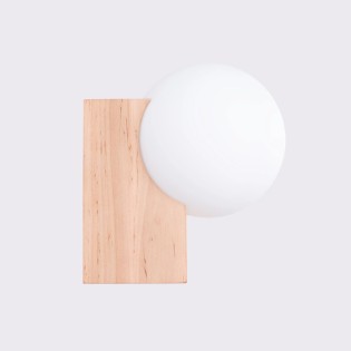 Wall light Liea, natural wood