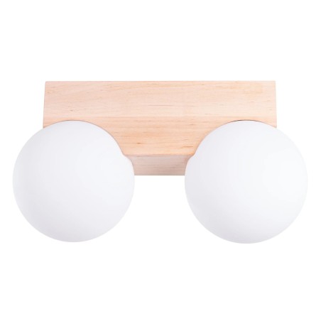 Ceiling light Liea, 2 lights, natural wood