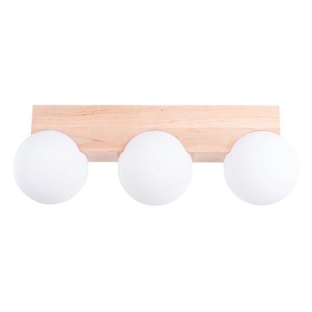 Ceiling light Liea, 3 lights, natural wood