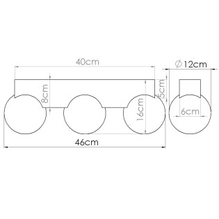 Ceiling light Liea, 3 lights, natural wood