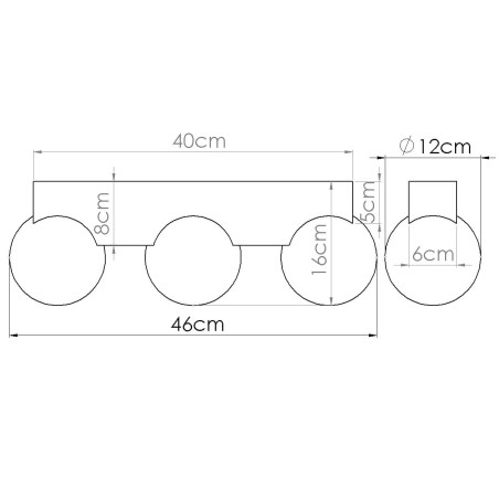 Ceiling light Liea, 3 lights, natural wood