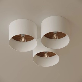 Ceiling light Inmimi, white - dark brown