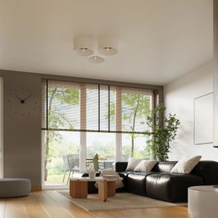 Ceiling light Inmimi, white - dark brown