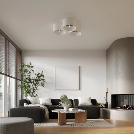 Ceiling light Inmimi, white - dark brown