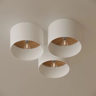 Ceiling light Inmimi, white - light brown