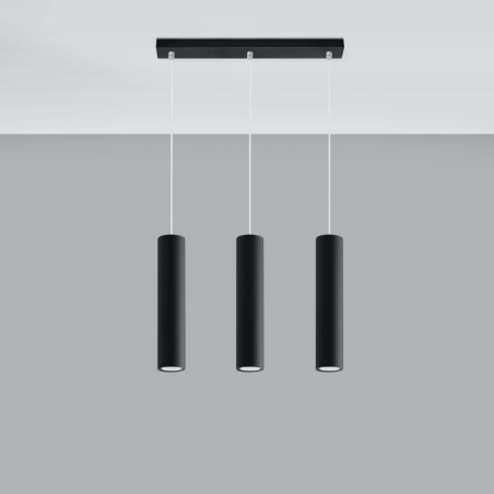 Pendant light Vaza, black, 3 lights