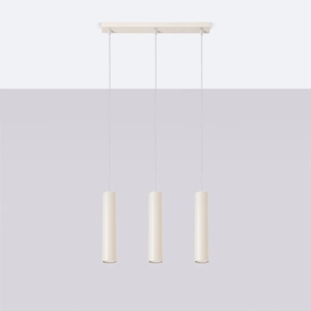 Pendant light Vaza, beige, 3 lights