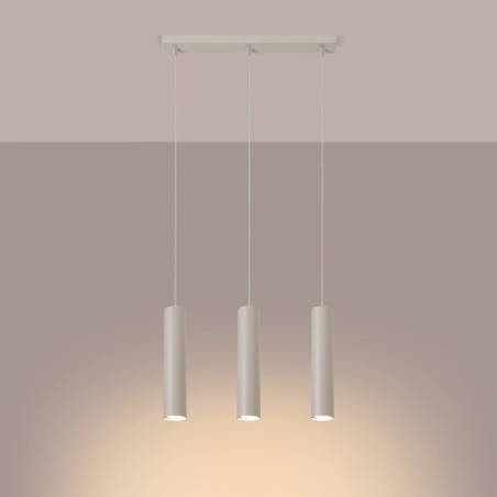 Pendant light Vaza, beige, 3 lights