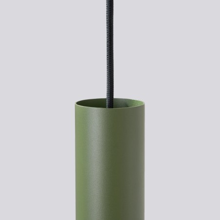 Pendant light Vaza, olive green, 2 lights