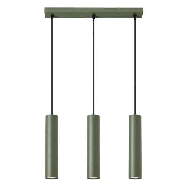 Pendant light Vaza,  olive green, 3 lights