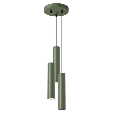 Pendant light Vaza,  olive green, 3 lights, round ceiling rose