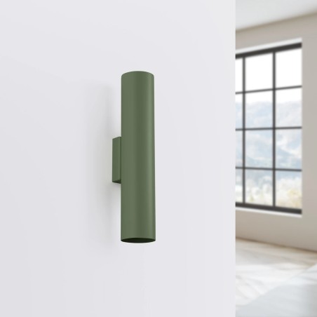 Wall light Vaza, olive green, 2 lights