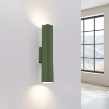 Wall light Vaza, olive green, 2 lights