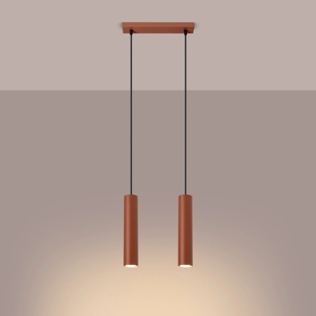 Pendant light Vaza, red, 2 lights