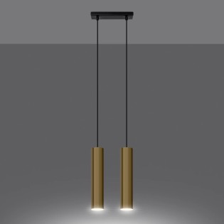 Pendant light Vaza, polished gold, 2 lights