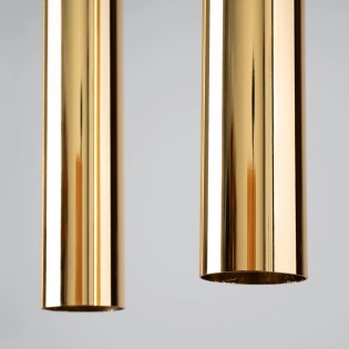 Pendant light Vaza, polished gold, 2 lights