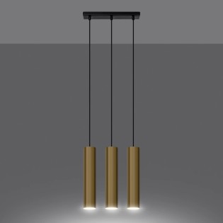 Pendant light Vaza, polished gold, 3 lights