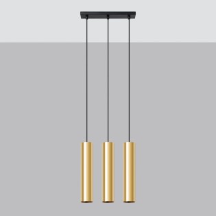 Pendant light Vaza, polished gold, 3 lights