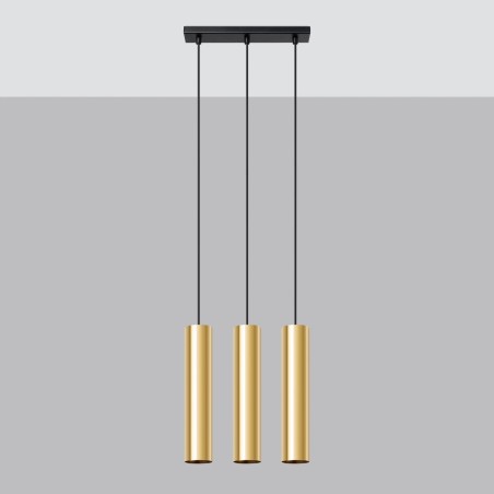 Pendant light Vaza, polished gold, 3 lights